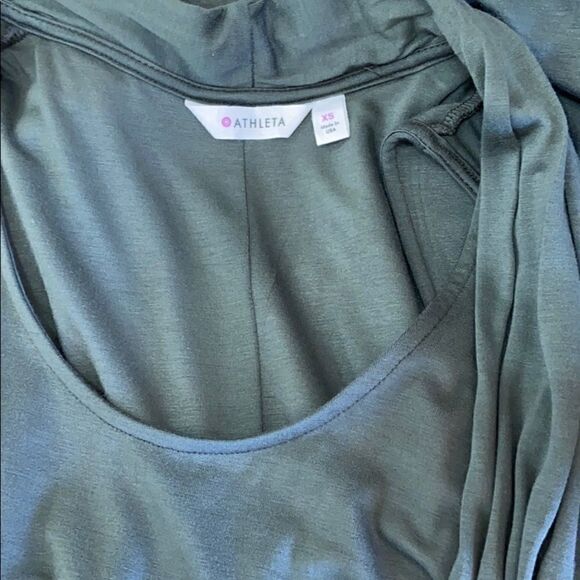 Athleta Dress Grecian Drape Forest Green Dress Excellent NWOT XS/Sm - Picture 8 of 8